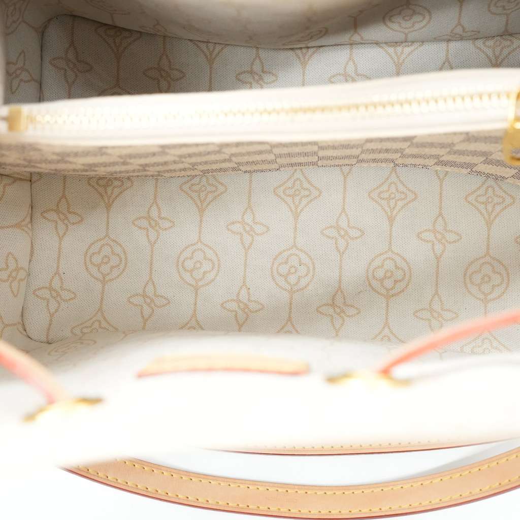 Louis Vuitton NeoNoe MM Bucket Damier Azur Canvas with Chain Print - Image 15