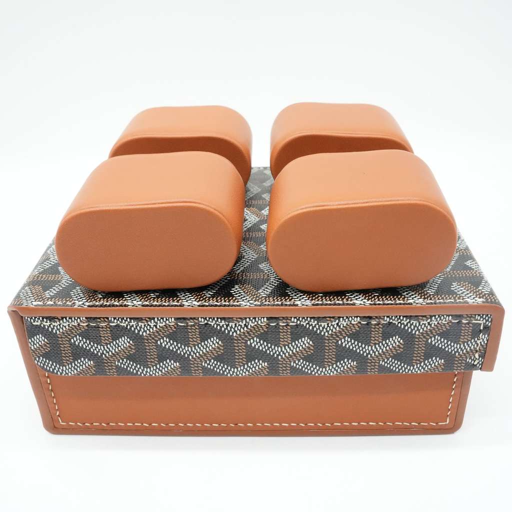 Goyard Goyardine Coffret Montres 4 Watch Box Black and Tan - Image 15