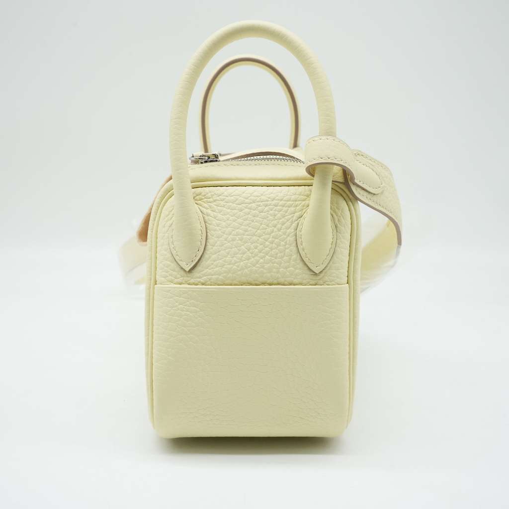 Hermès Lindy Mini Jaune Milton Taurillon Clemence Leather Shoulder Bag Year 2024 - 4