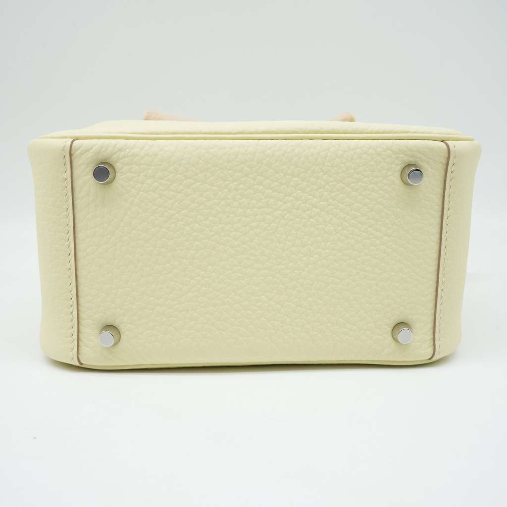 Hermès Lindy Mini Jaune Milton Taurillon Clemence Leather Shoulder Bag Year 2024 - Side view