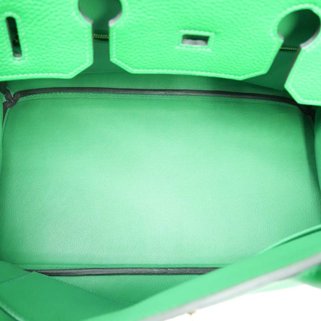 Hermès Size 35 (Stamp Y) 2020 Taurillon Clemence Leather Bambou Green Birkin - Image 14