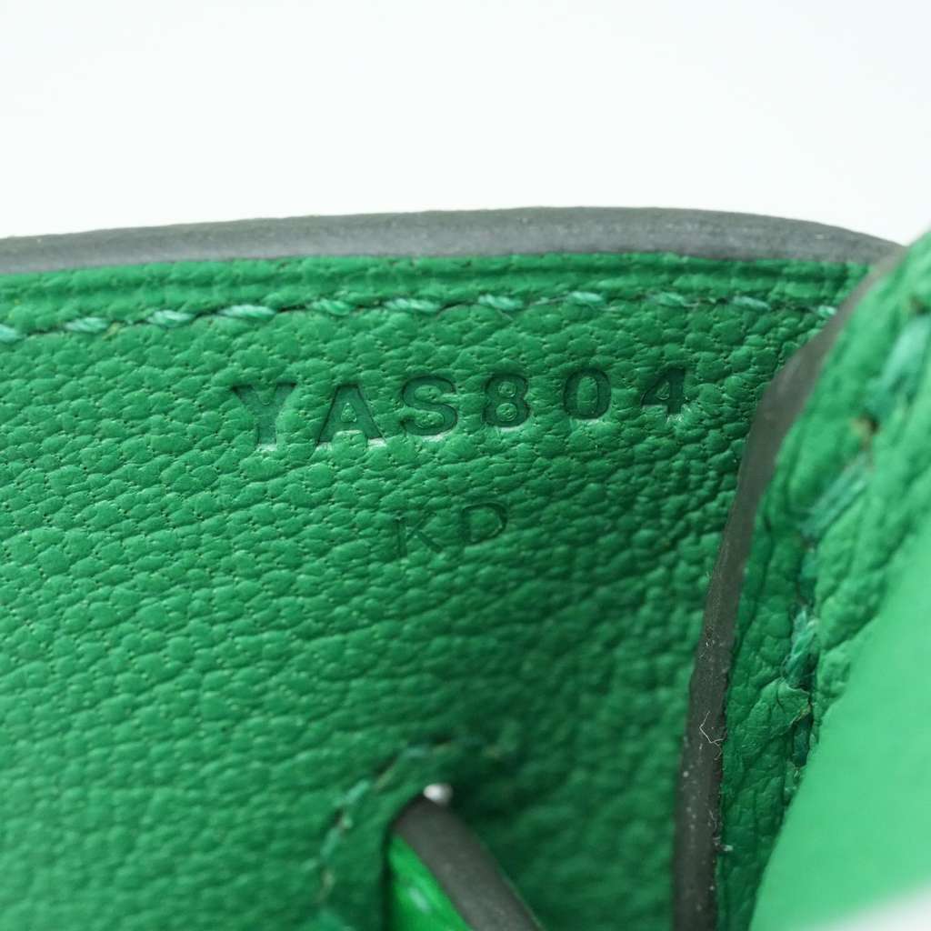 Hermès Size 35 (Stamp Y) 2020 Taurillon Clemence Leather Bambou Green Birkin - Image 15