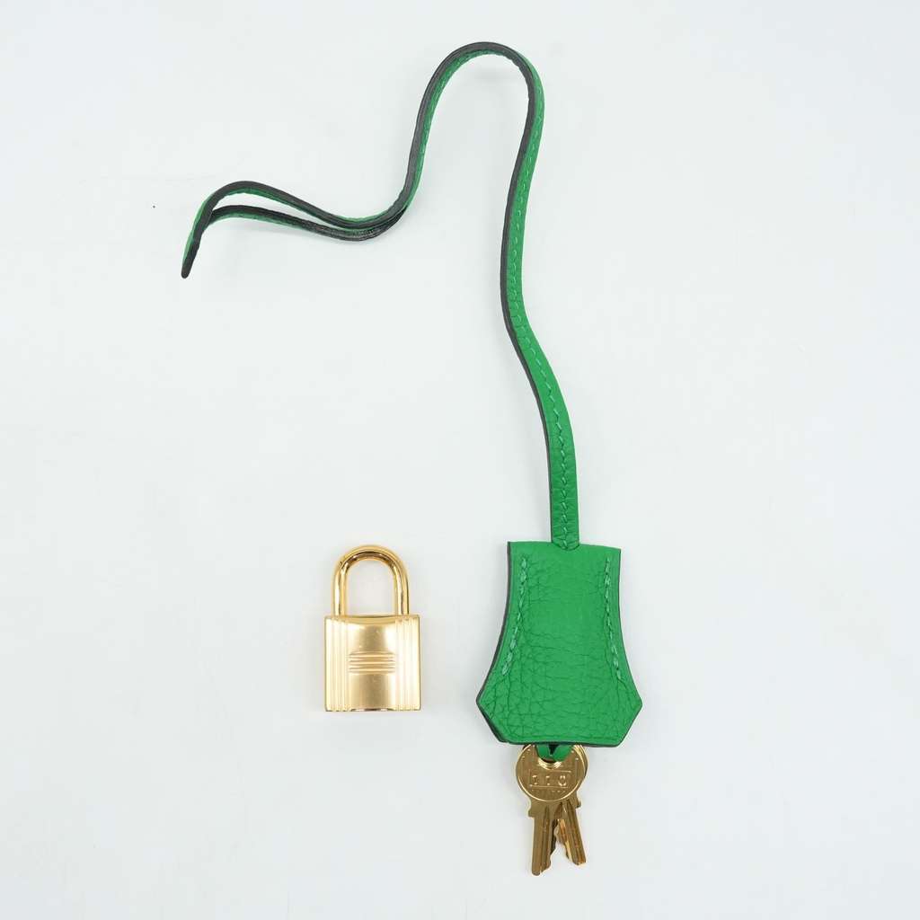 Hermès Size 35 (Stamp Y) 2020 Taurillon Clemence Leather Bambou Green Birkin - Image 22