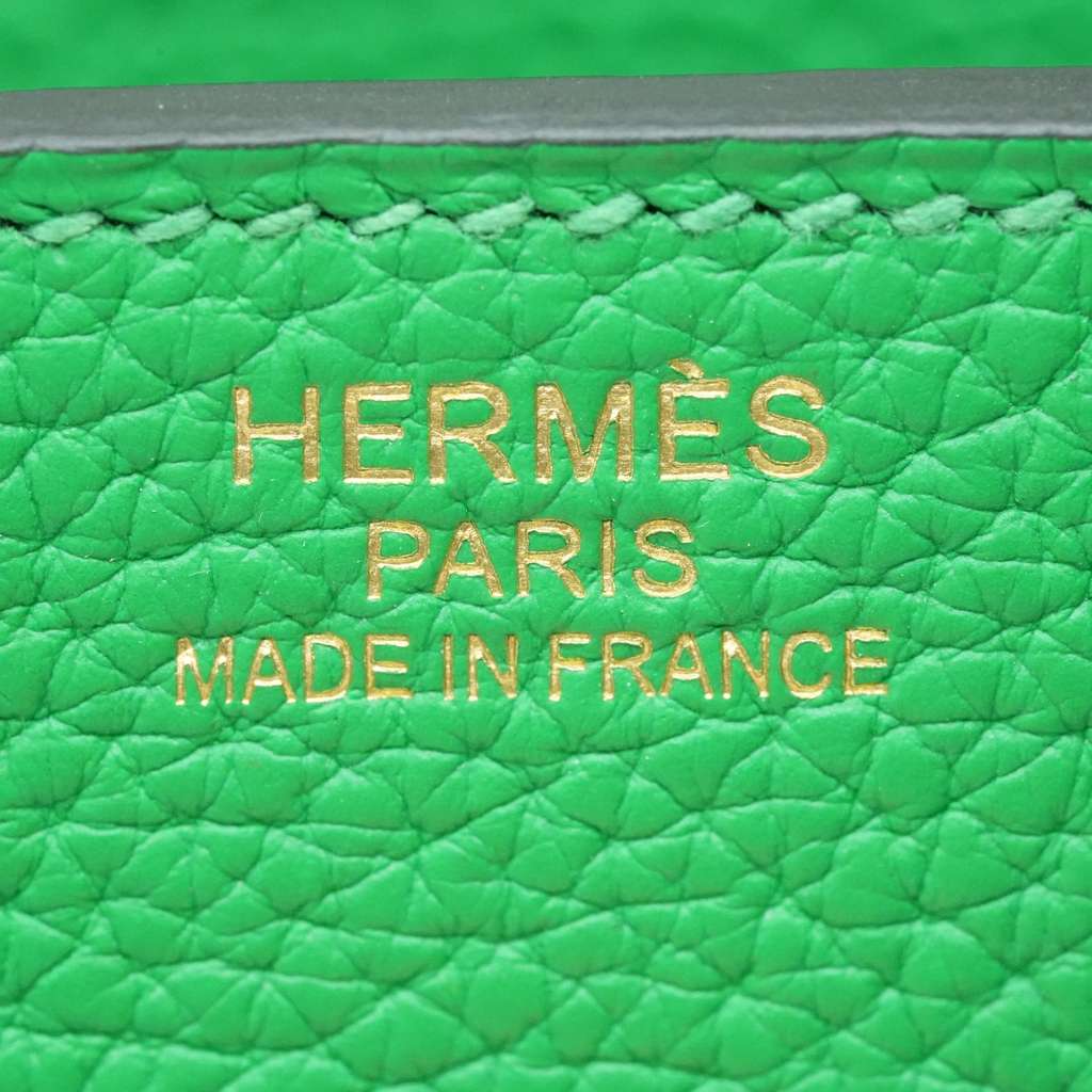 Hermès Size 35 (Stamp Y) 2020 Taurillon Clemence Leather Bambou Green Birkin - Image 11