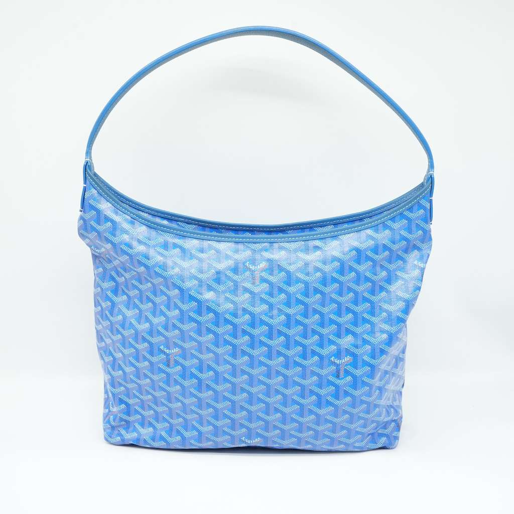Goyard Boheme Hobo Bag Sky Blue Goyardine Canvas And Chevroches Calfskin
