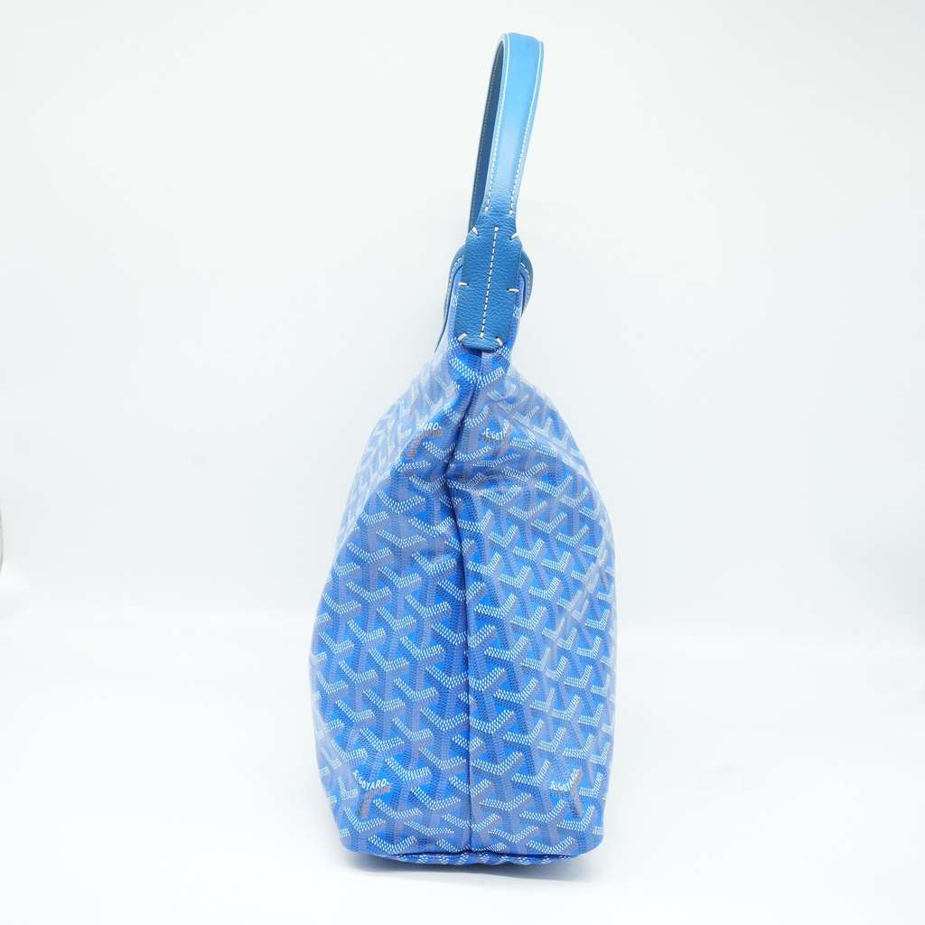Goyard Boheme Hobo Bag Sky Blue Goyardine Canvas And Chevroches Calfskin - Back view