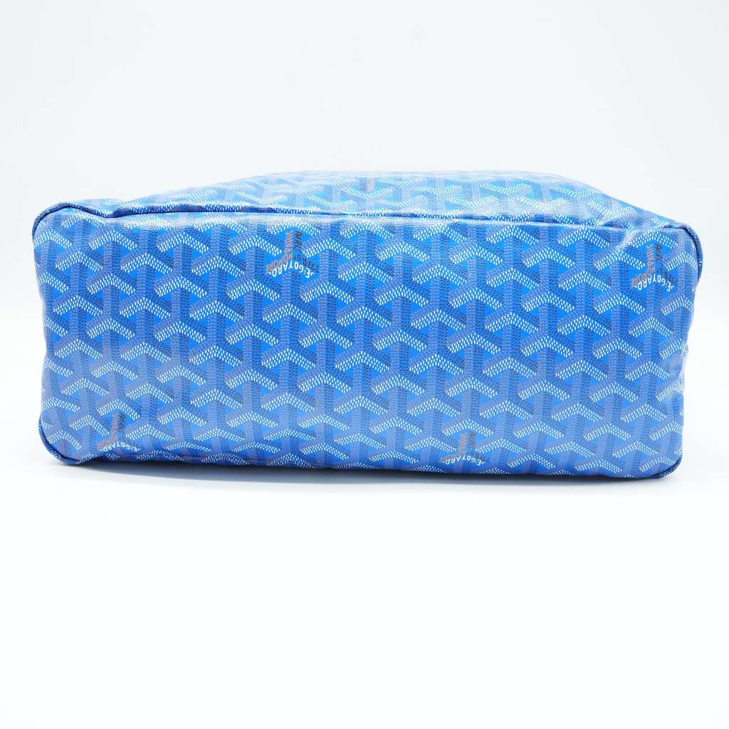 Goyard Boheme Hobo Bag Sky Blue Goyardine Canvas And Chevroches Calfskin - Side view