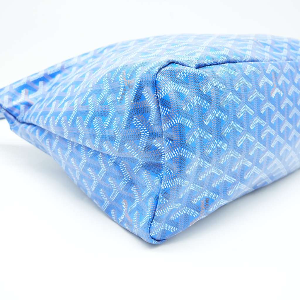 Goyard Boheme Hobo Bag Sky Blue Goyardine Canvas And Chevroches Calfskin - Detail 1