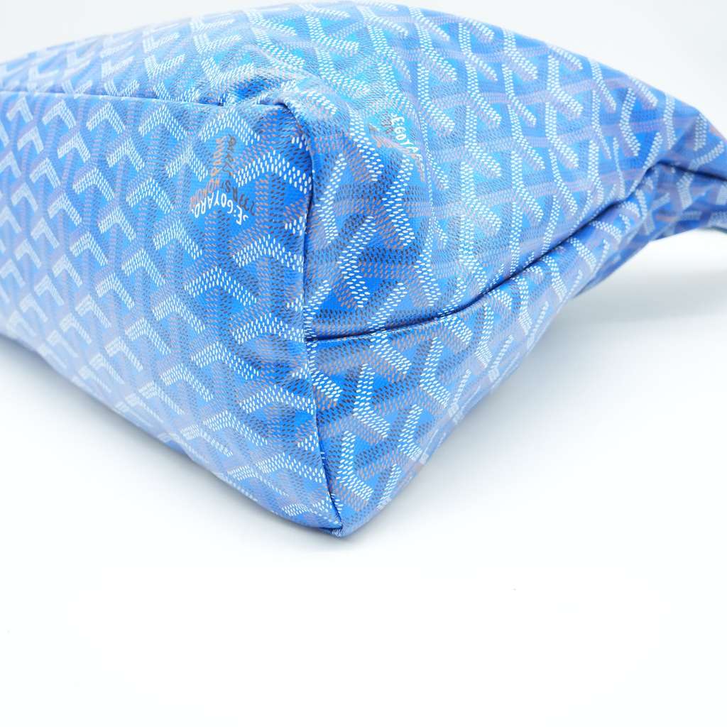 Goyard Boheme Hobo Bag Sky Blue Goyardine Canvas And Chevroches Calfskin - Detail 2