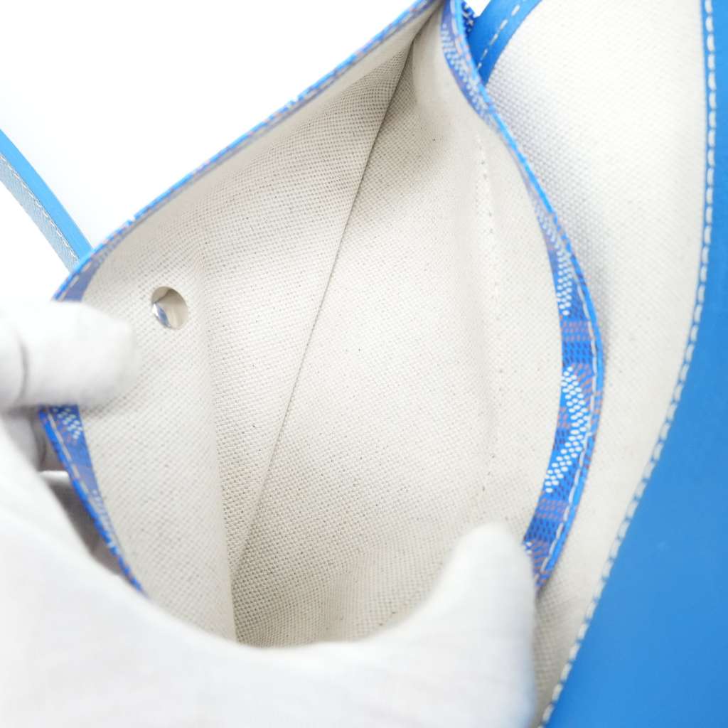 Goyard Boheme Hobo Bag Sky Blue Goyardine Canvas And Chevroches Calfskin - Image 11