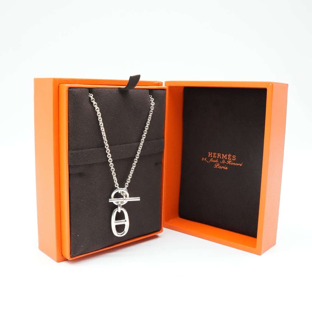 Hermès Chaine d'ancre Pendant Necklace Silver