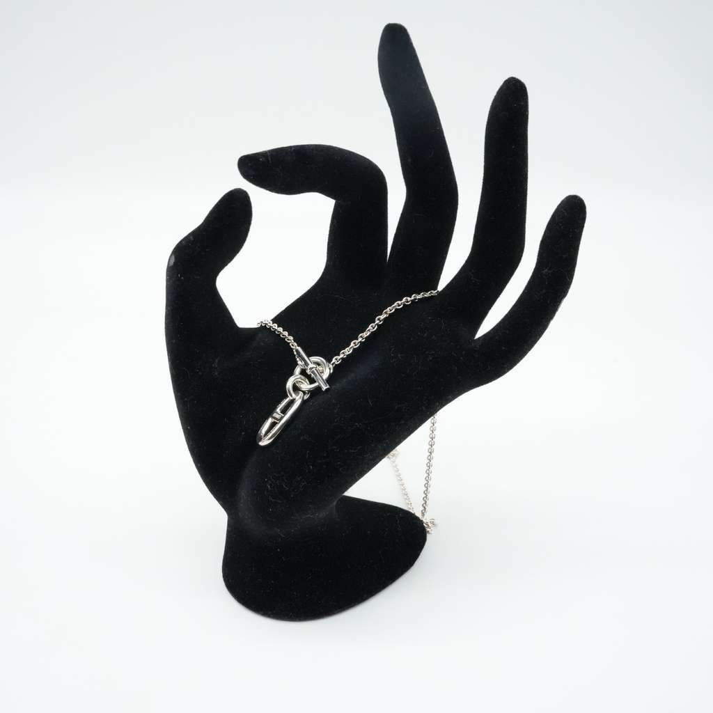 Hermès Chaine d'ancre Pendant Necklace Silver - Side view