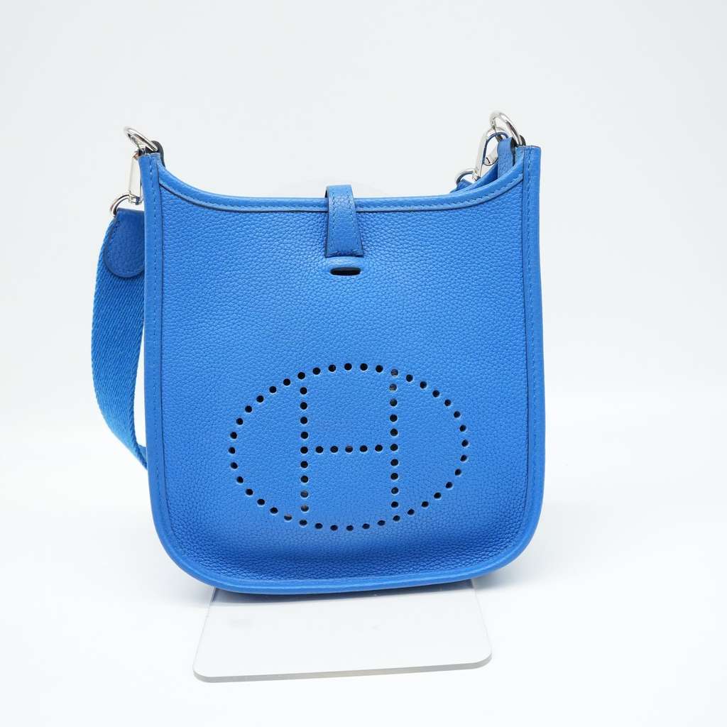 Hermès Mini Evelyne TPM Amazone Blue Hydra Taurillon Clemence Leather