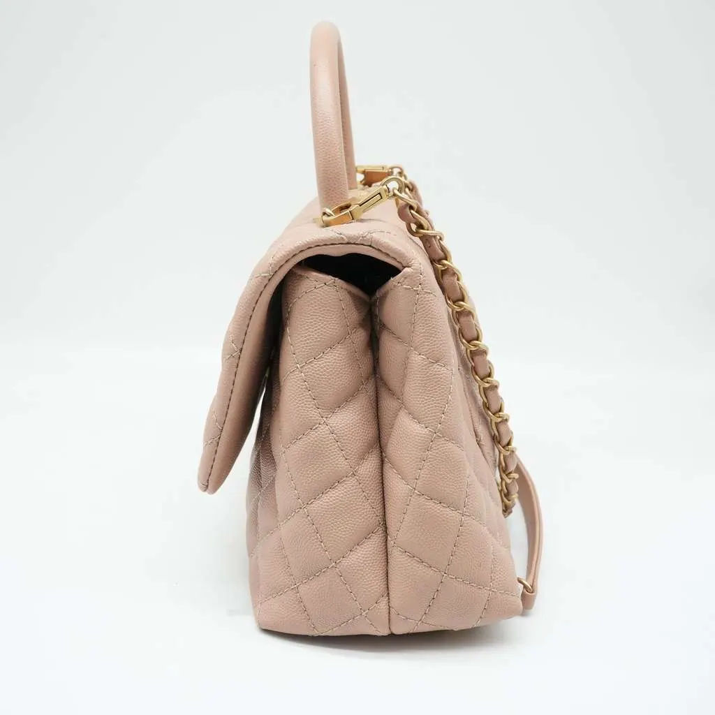 Chanel Coco Handle Bag 25732892 Beige Good - Model View