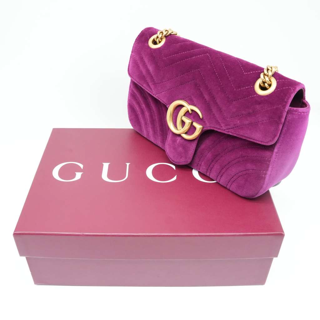 Gucci GG Marmont Shoulder Bag Matelasse Velvet - Image 17