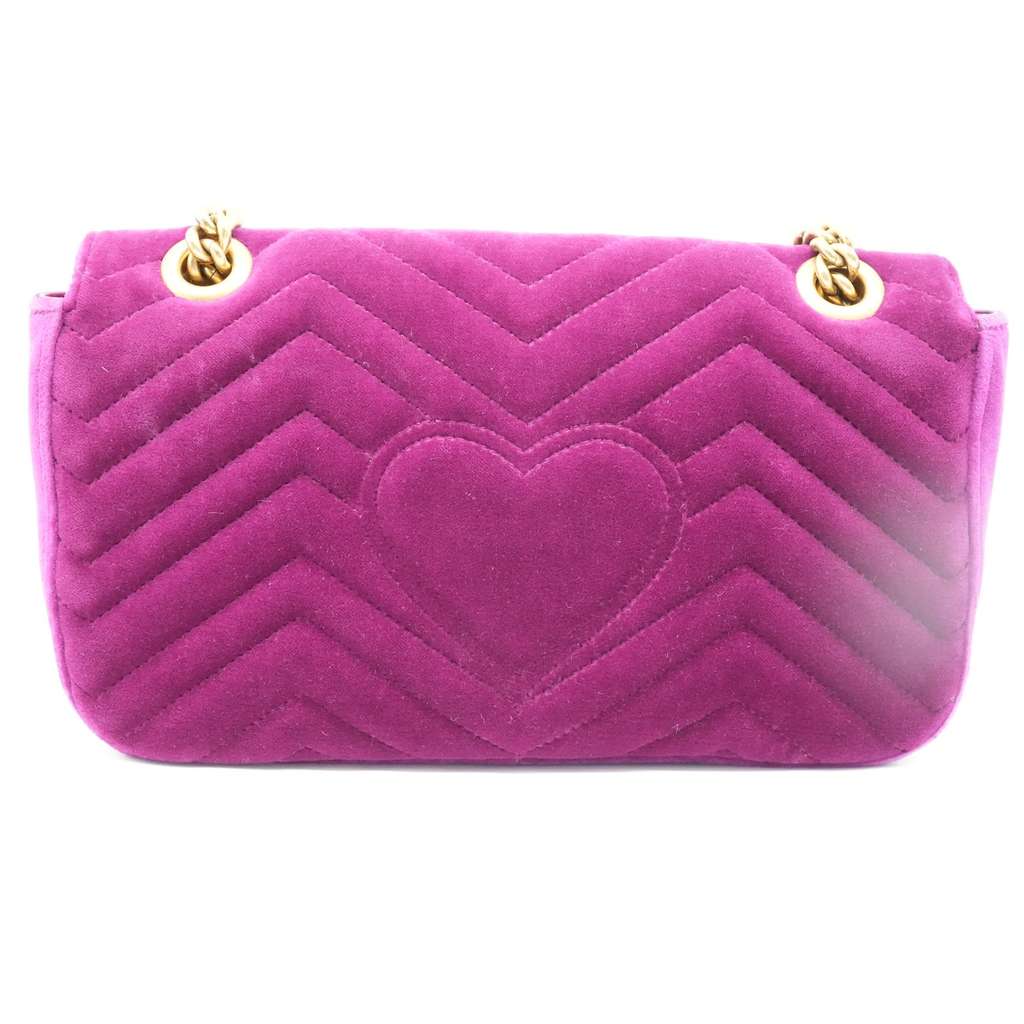 Gucci GG Marmont Shoulder Bag Matelasse Velvet - Side view