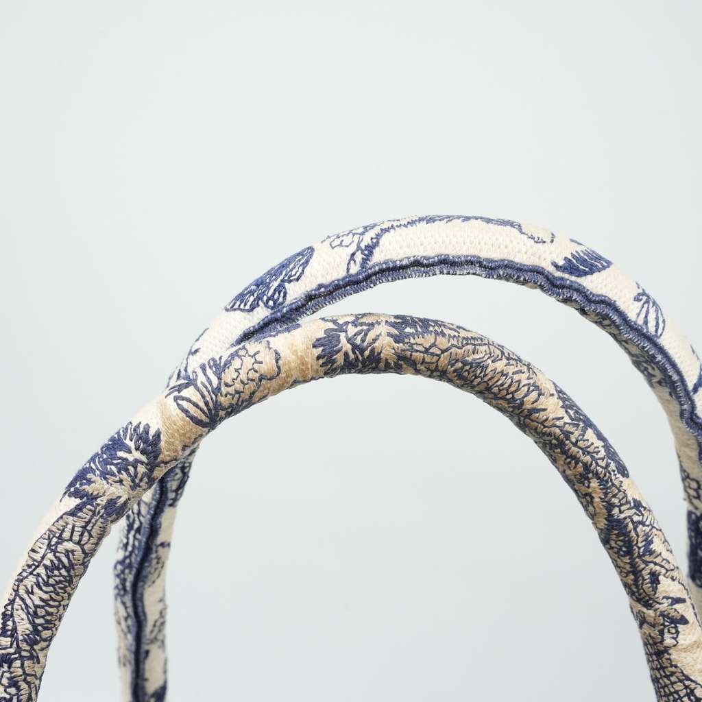 Dior Medium Dior Book Tote Blue and Ecru Toile de Jouy Reverse Embroidery - Image 14