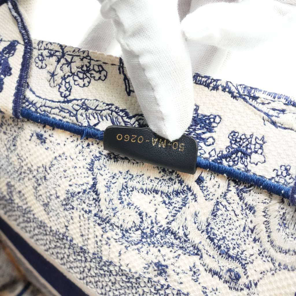 Dior Medium Dior Book Tote Blue and Ecru Toile de Jouy Reverse Embroidery - Image 15