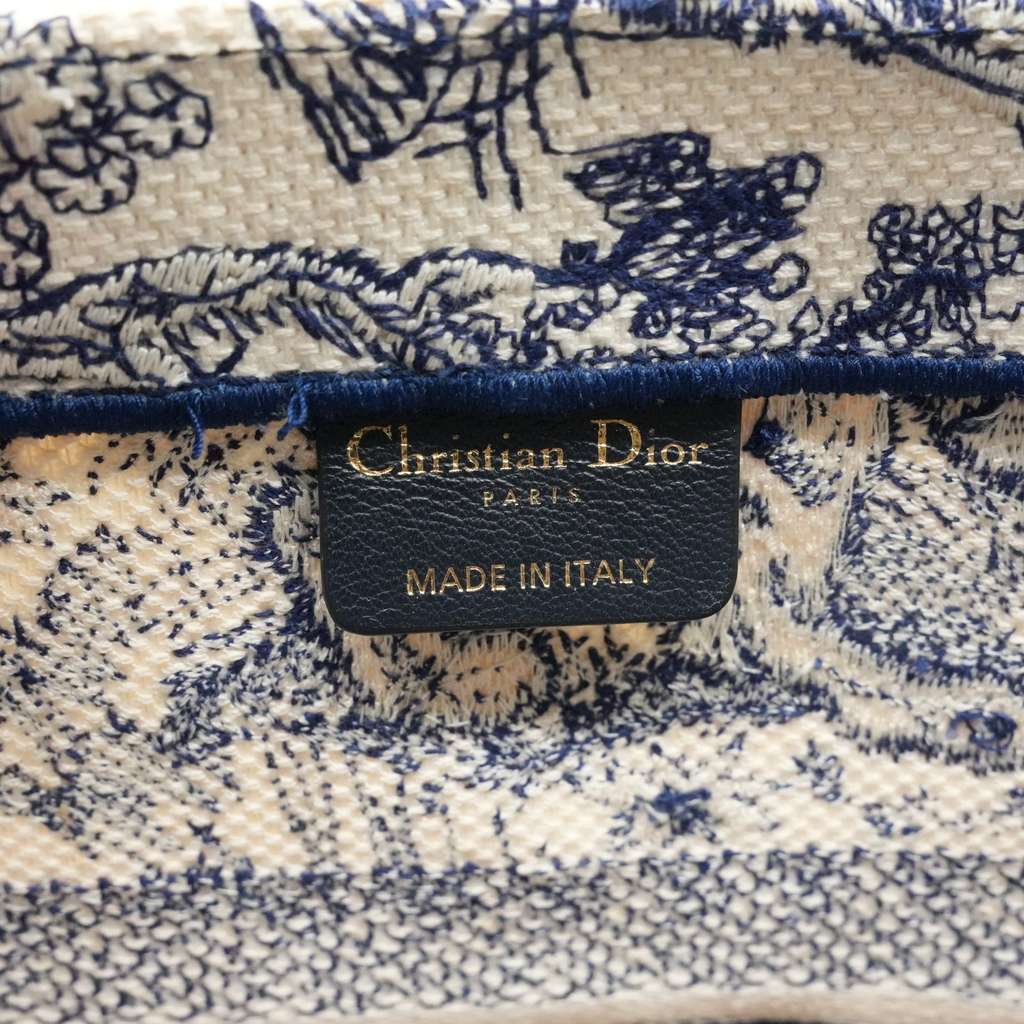 Dior Medium Dior Book Tote Blue and Ecru Toile de Jouy Reverse Embroidery - Image 11