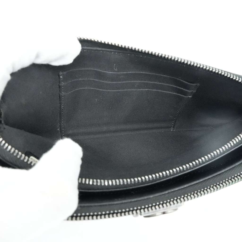 Chanel Boy Double Zip Chain Wallet Black Quilted Caviar Leather - Image 15