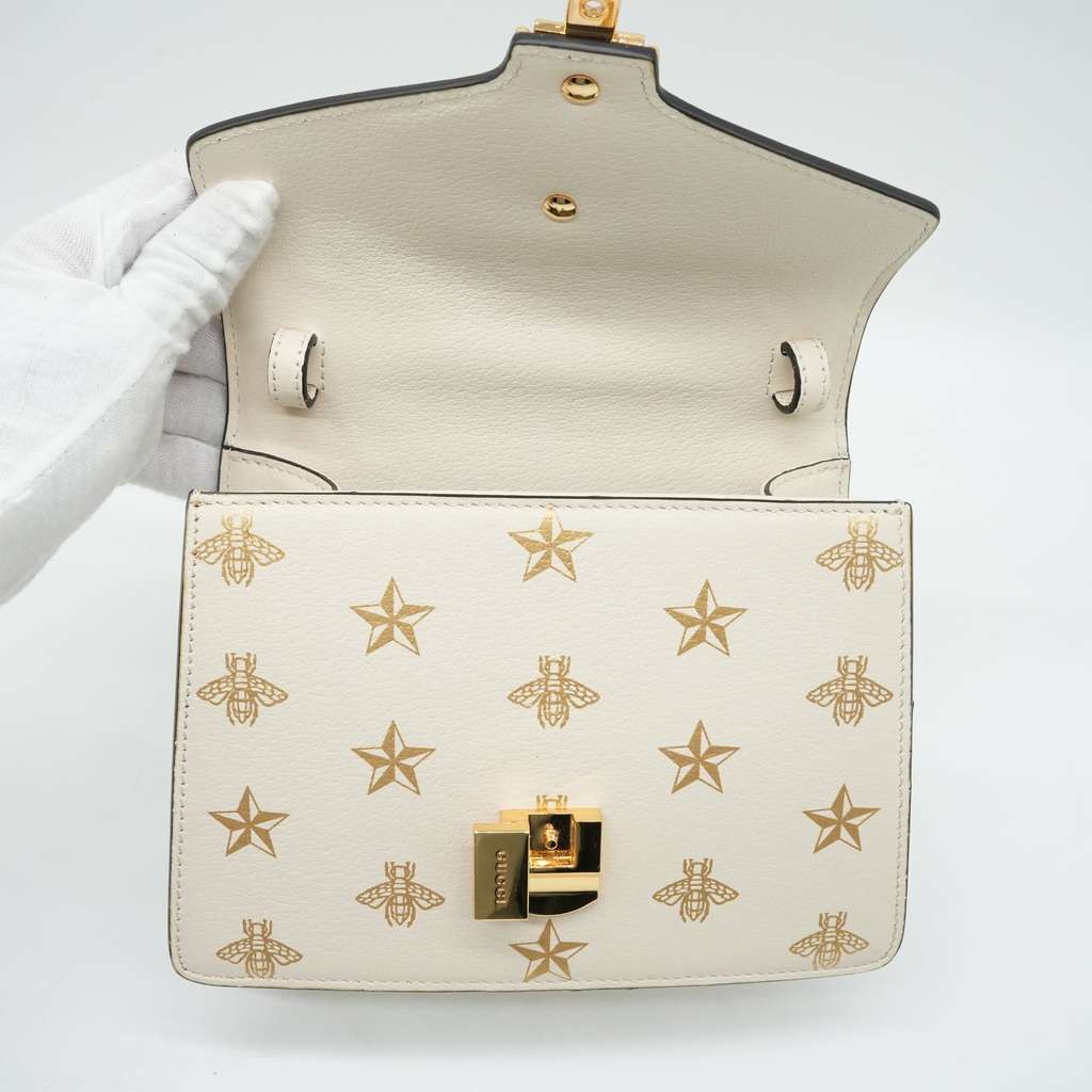 Gucci White MIni Sylvie Leather Bag - Image 10