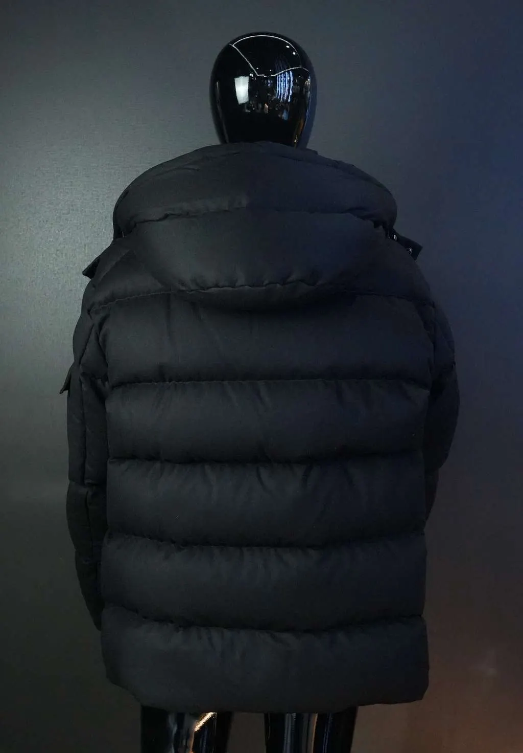 Moncler Vezere Puffer Jacket Black Size 4 Black Wool Good - Inside View