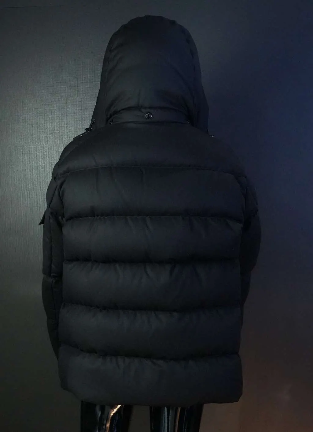 Moncler Vezere Puffer Jacket Black Size 4 Black Wool Good - Model View