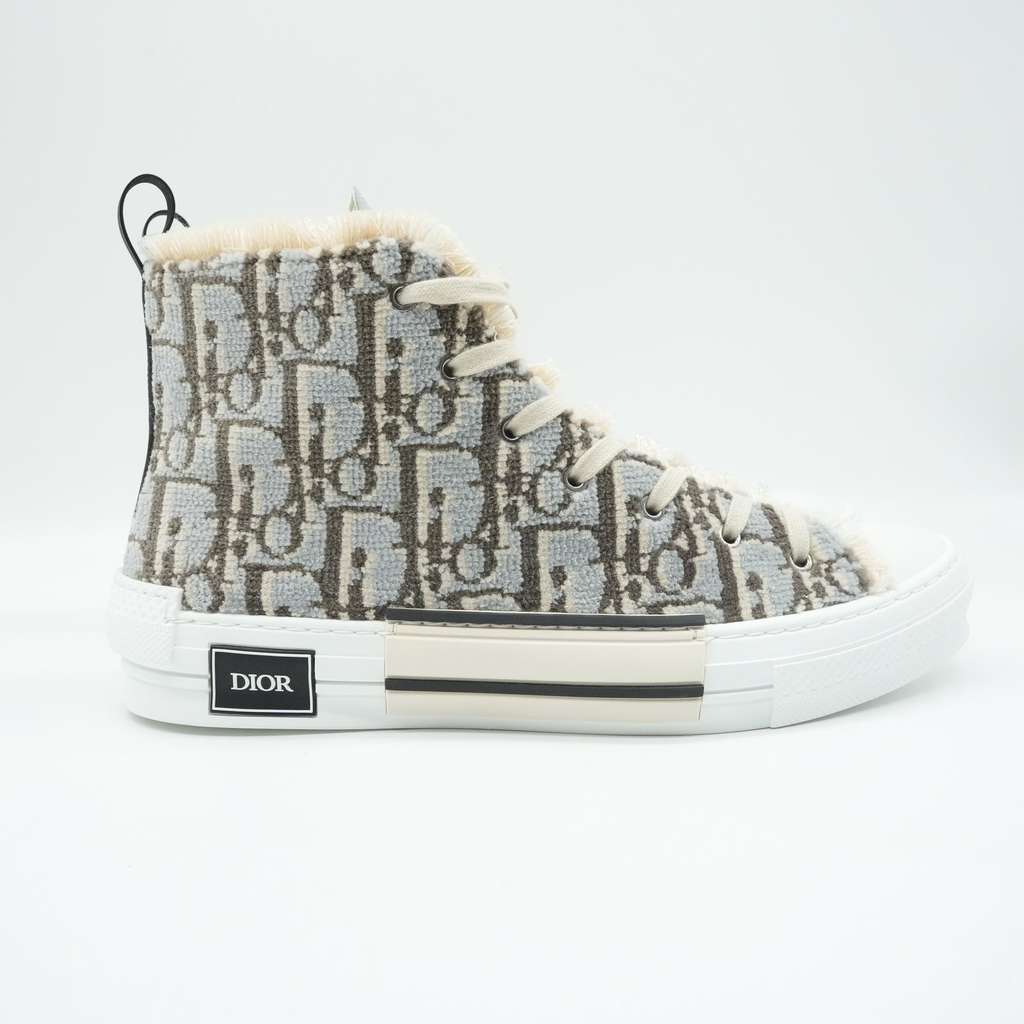 Dior B23 High-Top Sneakers in Dior Oblique Fabric Size 45 - Image 6