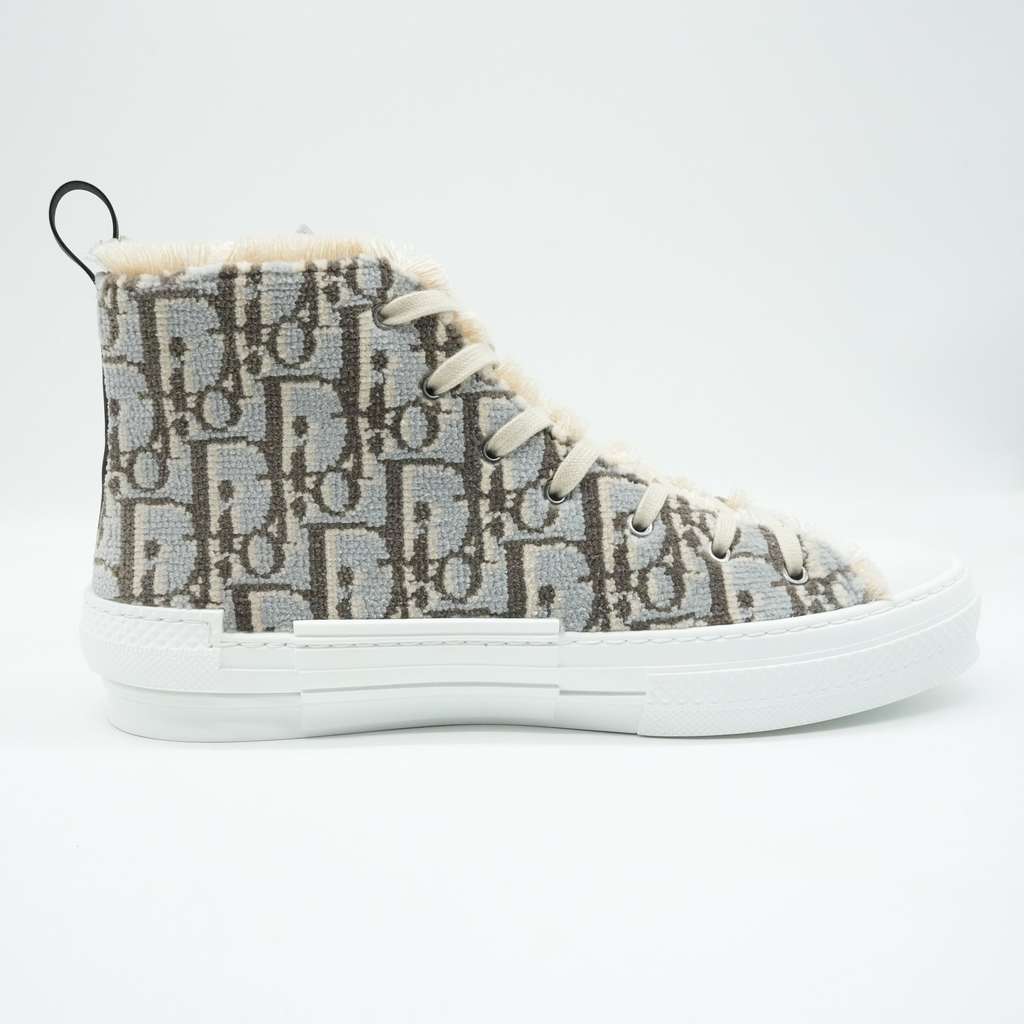 Dior B23 High-Top Sneakers in Dior Oblique Fabric Size 45 - Image 10