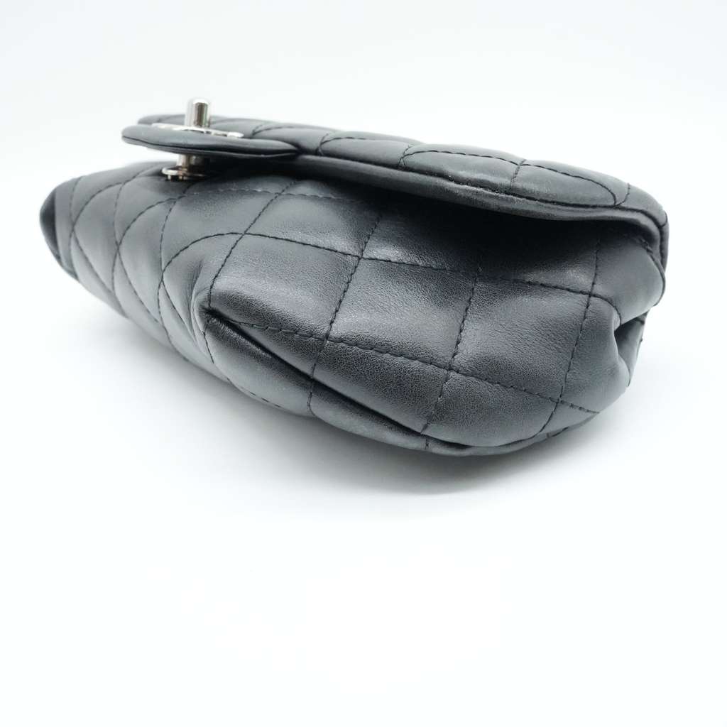 Chanel CC Uniform Flap Belt Bag Calfskin Quilted Black 31825284 - Image 10