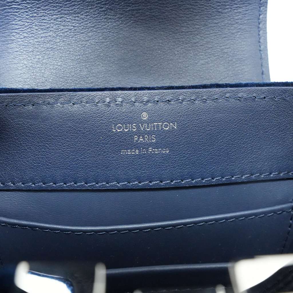 Louis Vuitton Capucines Mini Hangbag Blue In Velvet - Image 17