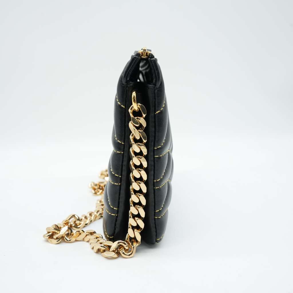 Burberry Leather Clutch Bag Black - 4