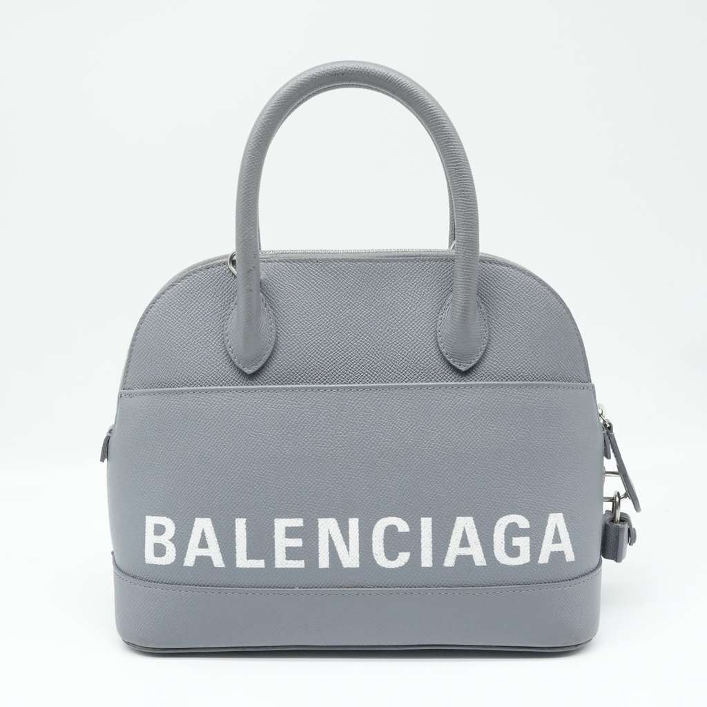 Balenciaga Grey Leather S Ville Logo Satchel - 3