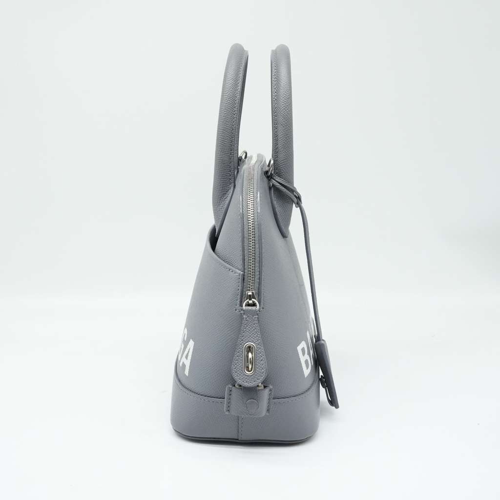 Balenciaga Grey Leather S Ville Logo Satchel - 4