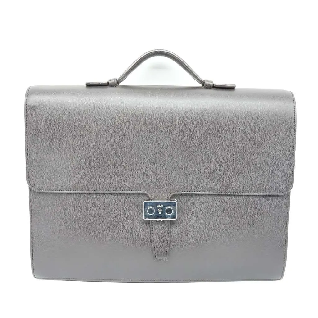Loewe Leather Briefcase Grey Lace Good - Box View