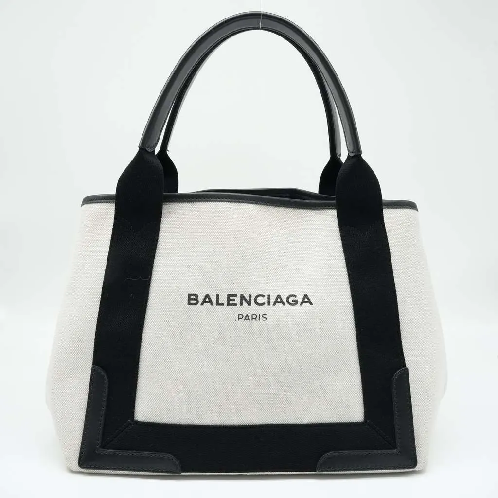 Balenciaga Cabas Tote Bag Black Black Good - Back View