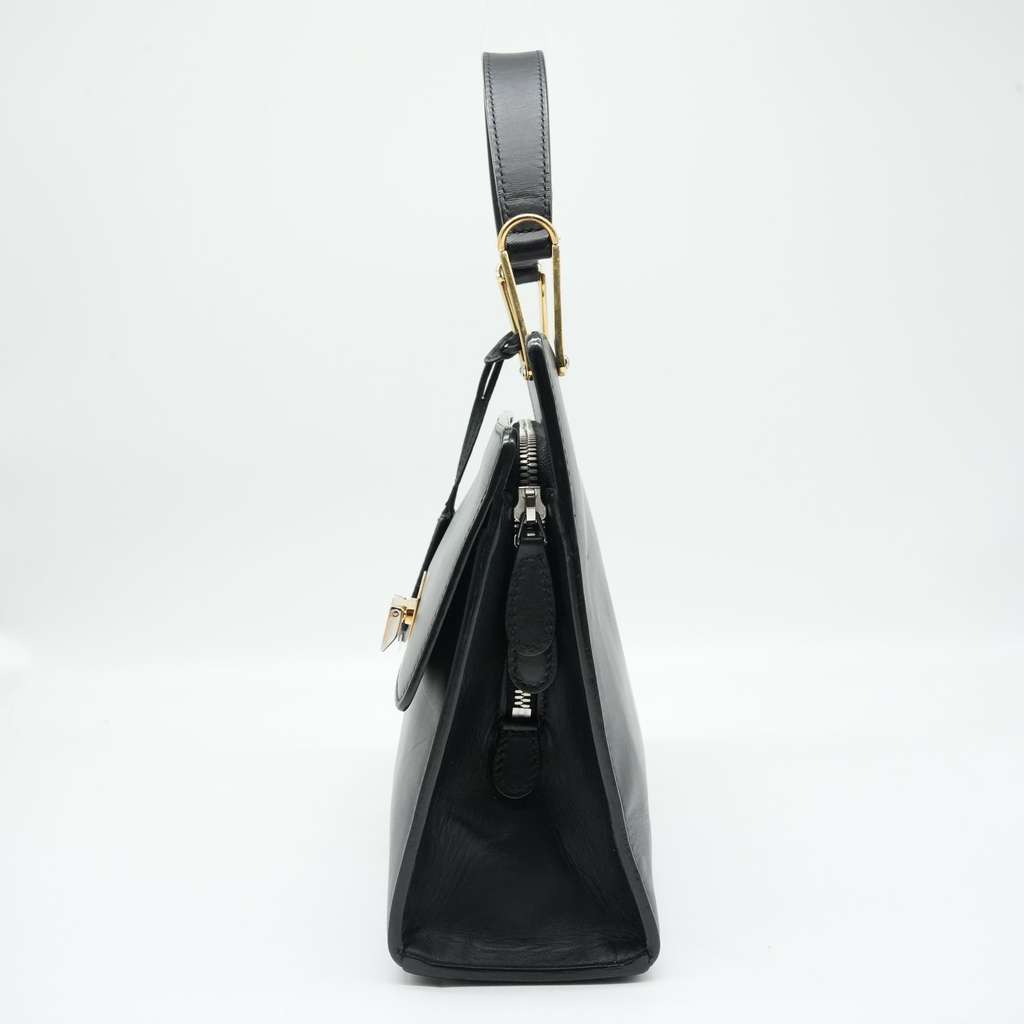 Balenciaga Le Dix Cartable Black Leather Top Handle Bag - 2