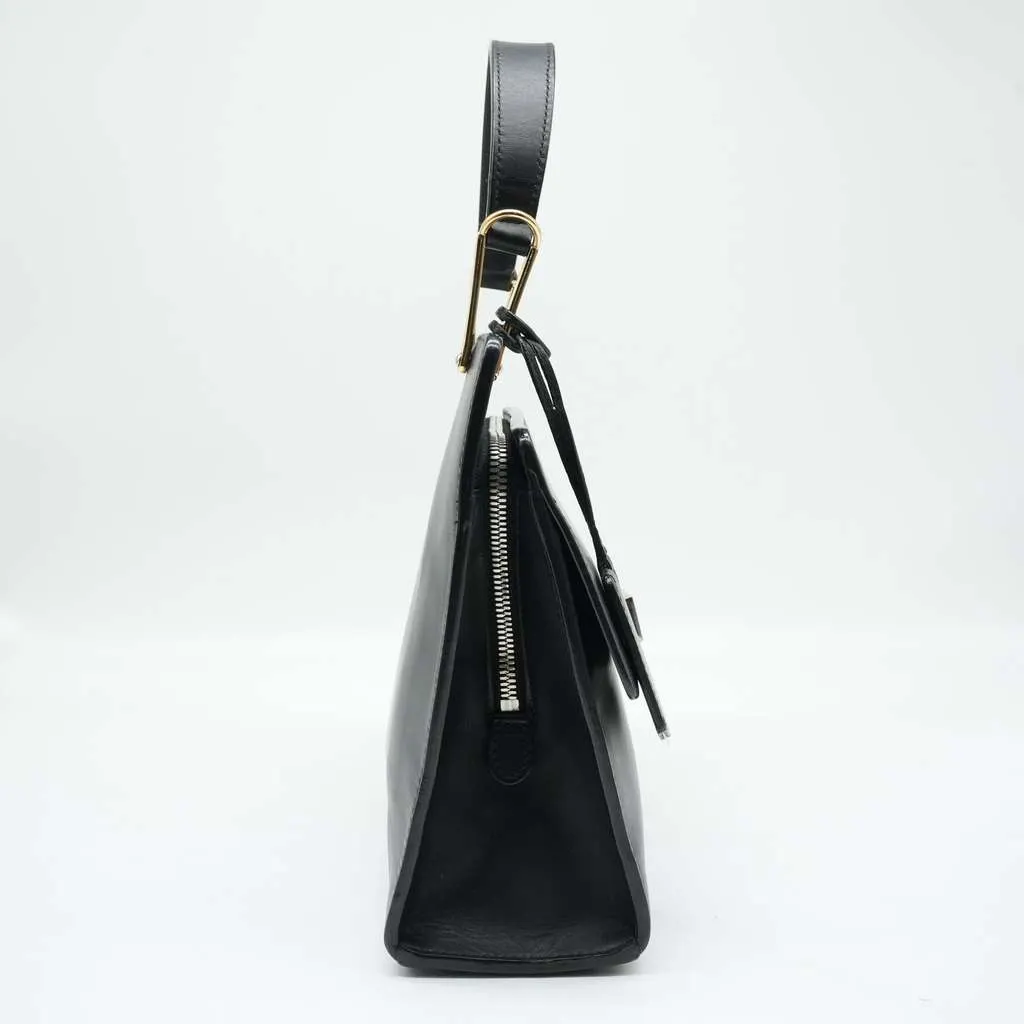 Balenciaga Le Dix Cartable Black Leather Top Handle Bag Black Leather Good - Model View