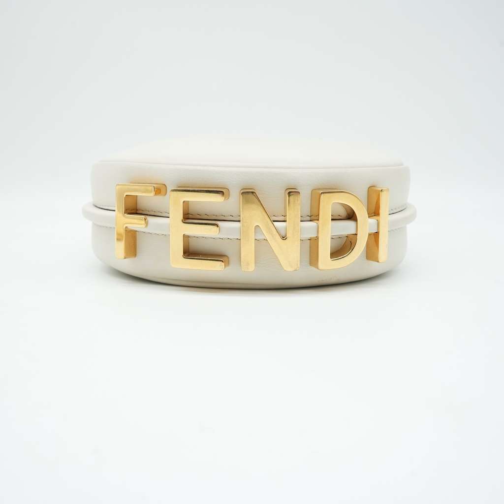 Fendi Timeless Nano Fendigraphy White Leather Charm - 5