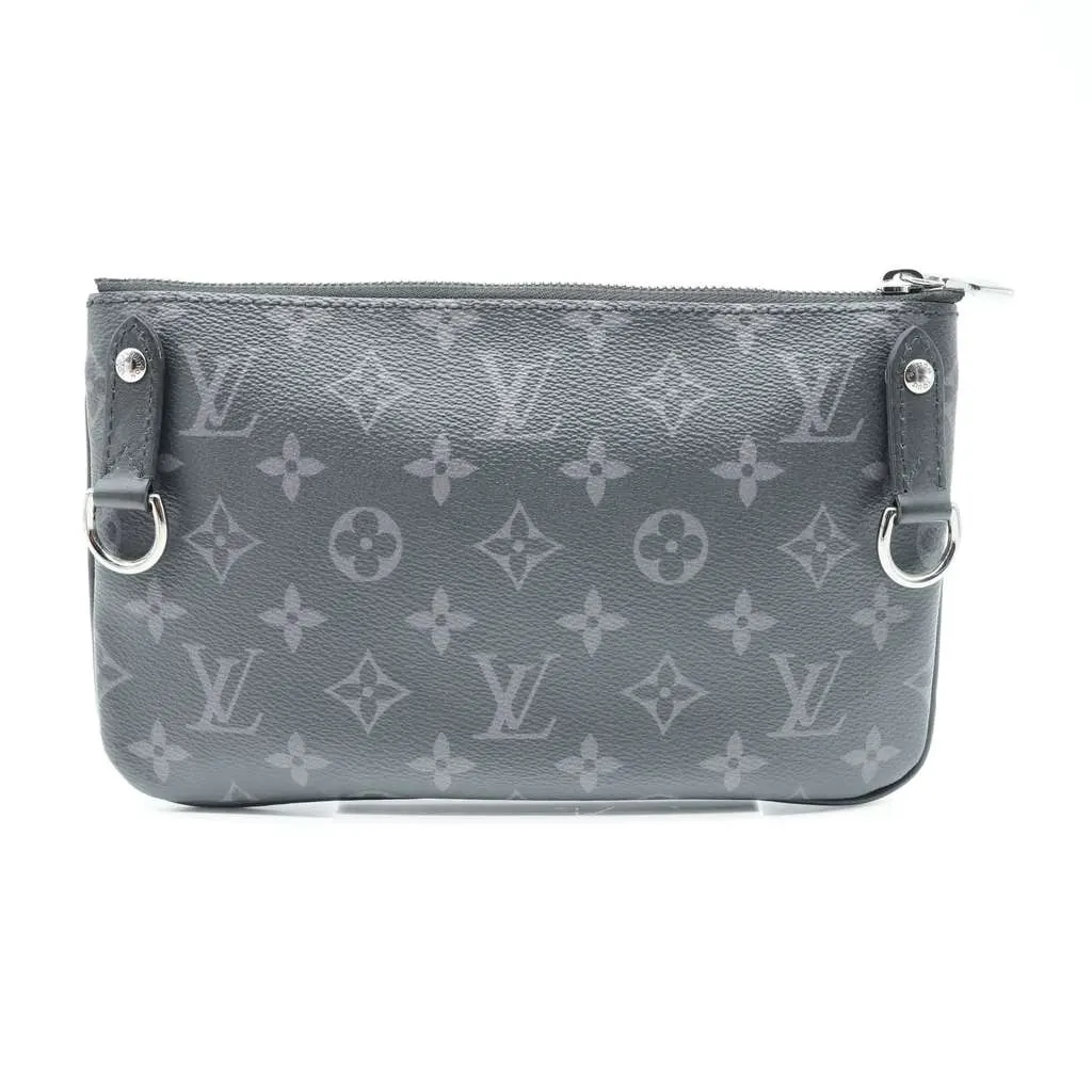 Louis Vuitton Trio Messenger Pouch Eclipse Canvas Grey Canvas Good - Inside View
