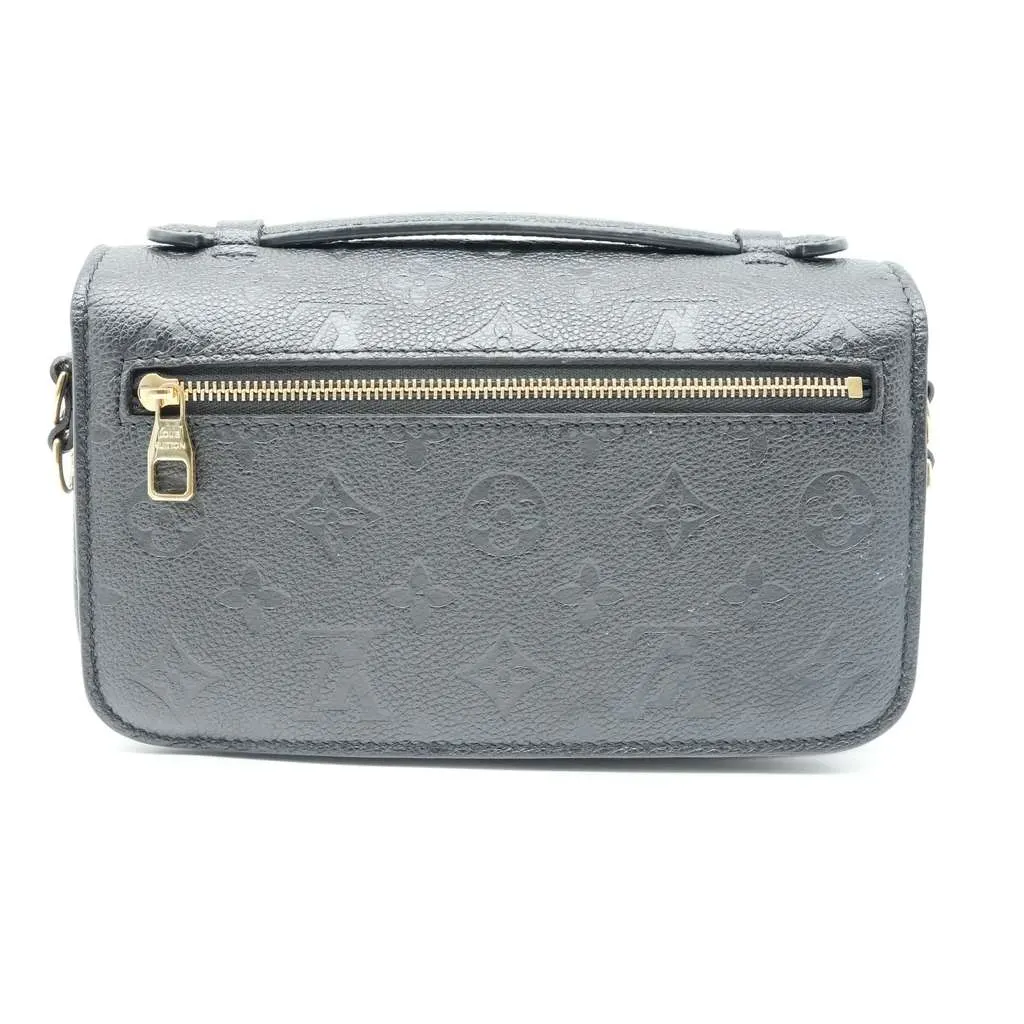 Louis Vuitton Pochette Metis East West Monogram Empreinte Black Bag M46595 Black Good - Inside View