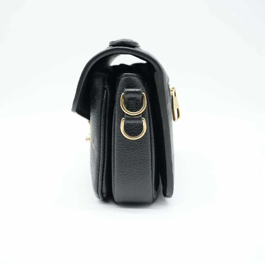 Louis Vuitton Pochette Metis East West Monogram Empreinte Black Bag M46595 Black Good - Model View