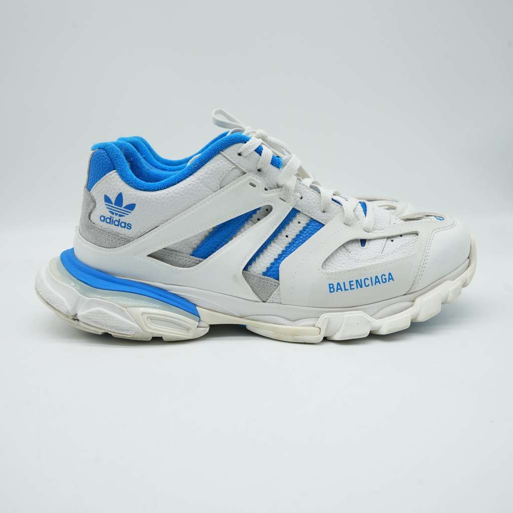 Balenciaga Balenciaga x Adidas Track Forum Sneakers White & Blue Size 45 - 4
