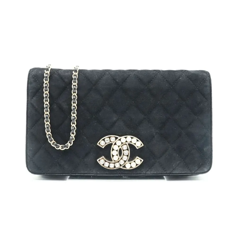 Champion Velvet Pearl & Rhinestone CC Logo 19789951 Black Velvet Fair - Back View