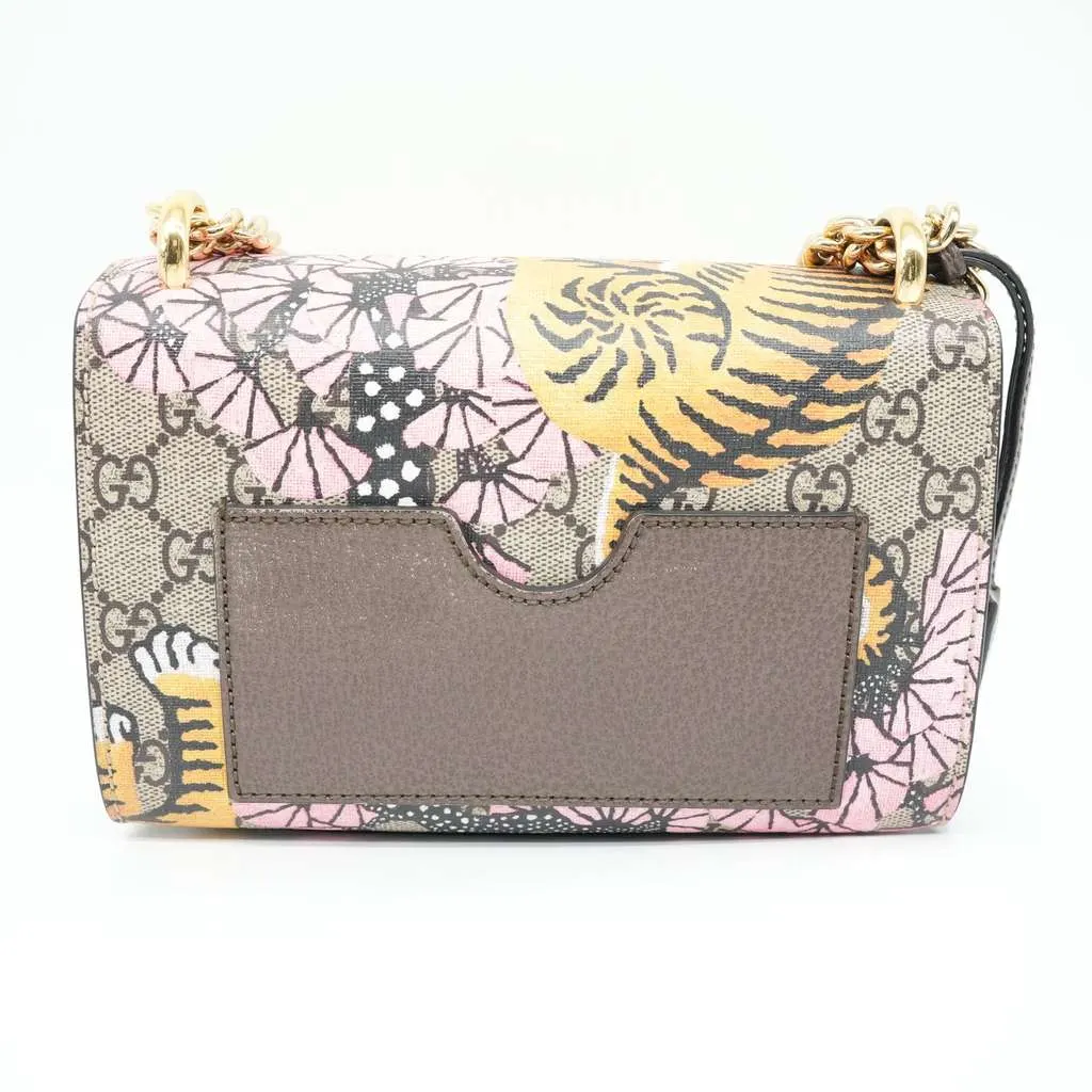 Gucci Multicolor GG supreme Padlock Bengal Print GG Coated Canvas Small Shoulder Bag MultiColor Canvas Good - Model View
