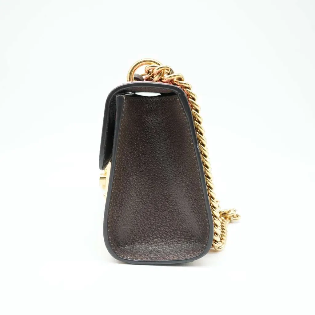 Gucci Multicolor GG supreme Padlock Bengal Print GG Coated Canvas Small Shoulder Bag MultiColor Canvas Good - Box View