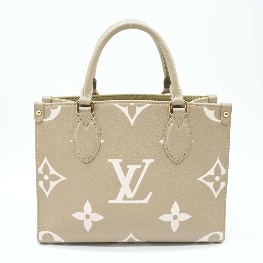 Louis Vuitton On The Go PM Khaki Bicolor Tote Bag - 3