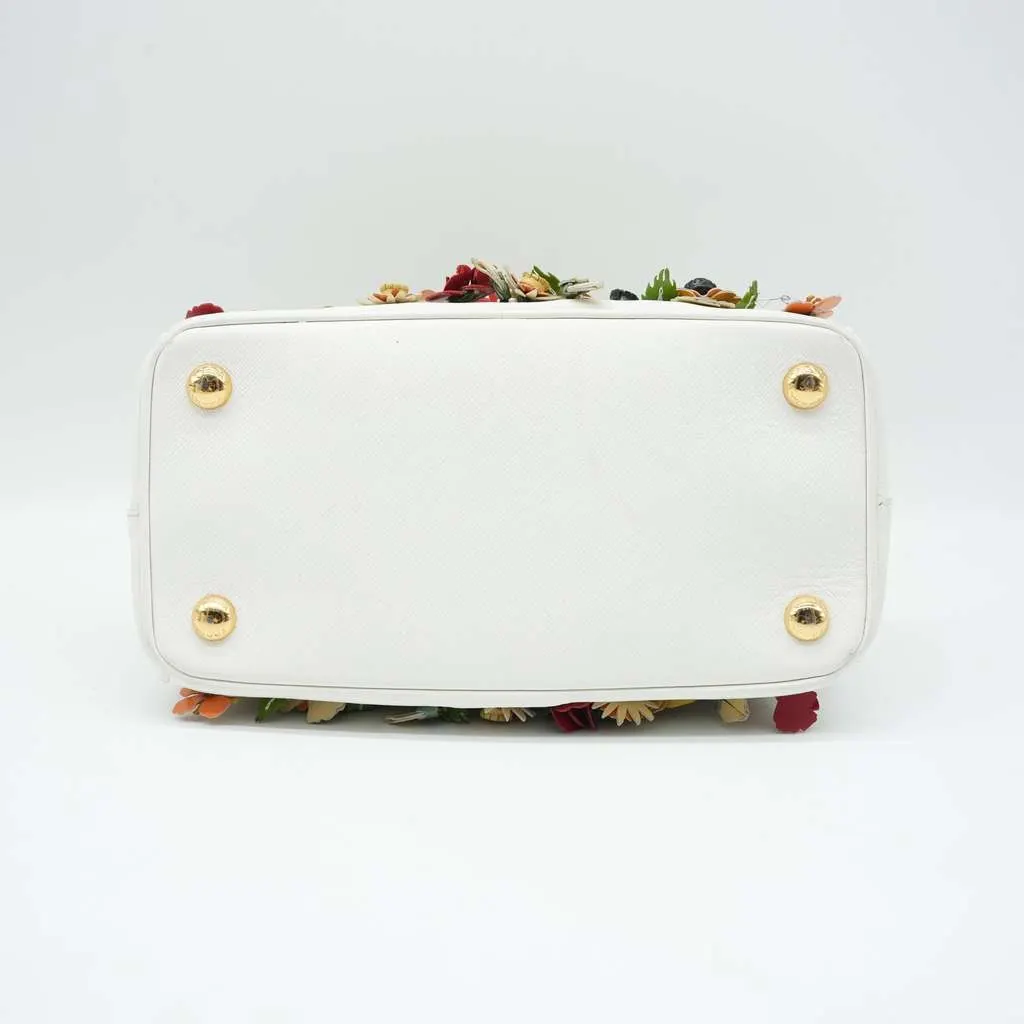 Prada White Saffiano Small Double-Zip Garden Galleria Tote White Fair - Box View