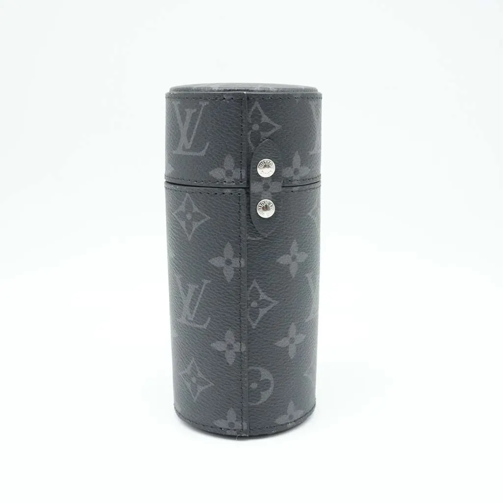 Louis Vuitton Perfume Travel Case Black Monogram Eclipse Black Canvas Good - Inside View