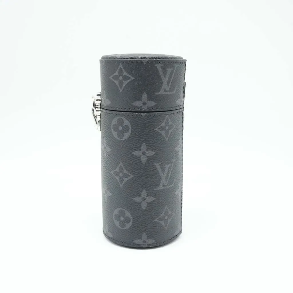 Louis Vuitton Perfume Travel Case Black Monogram Eclipse Black Canvas Good - Model View